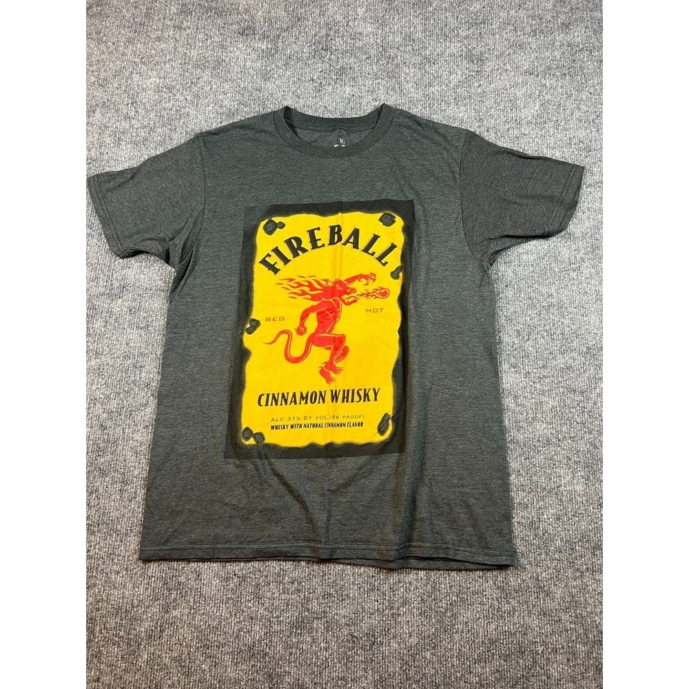 Fireball Whiskey Ripple Junction Graphic T-shirt Men Medium Black Short Sleeve